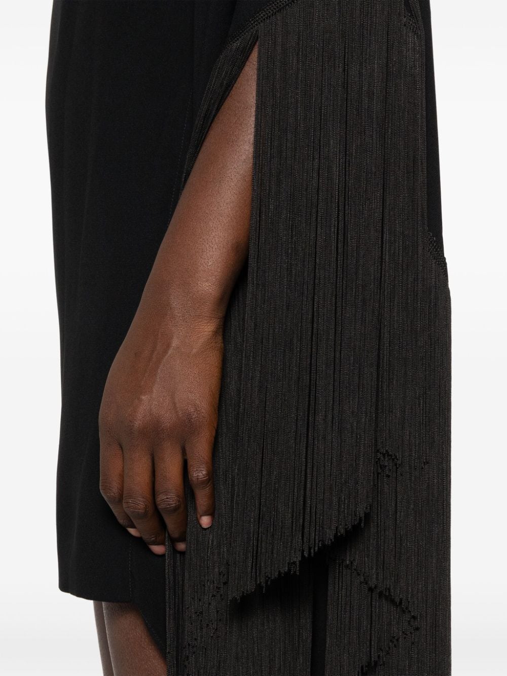 One-Shoulder Black Cady Dress