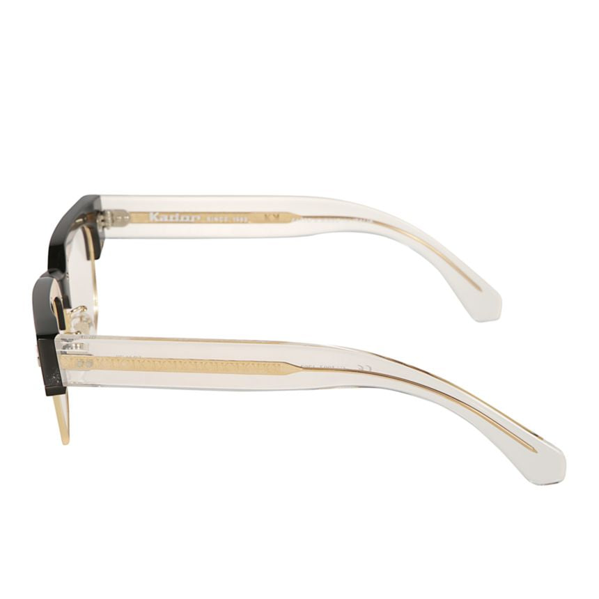 Tobako Cm Bold Rectangular Sunglasses with Subtle Gold Accents