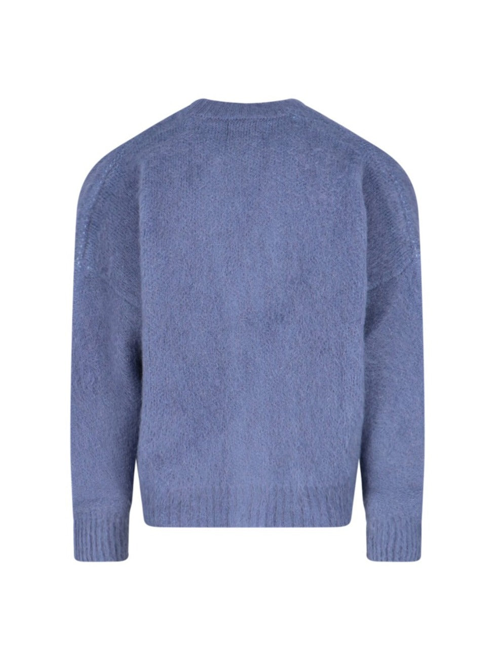 Mohair-Blend Cardigan – Blue With Embroidery