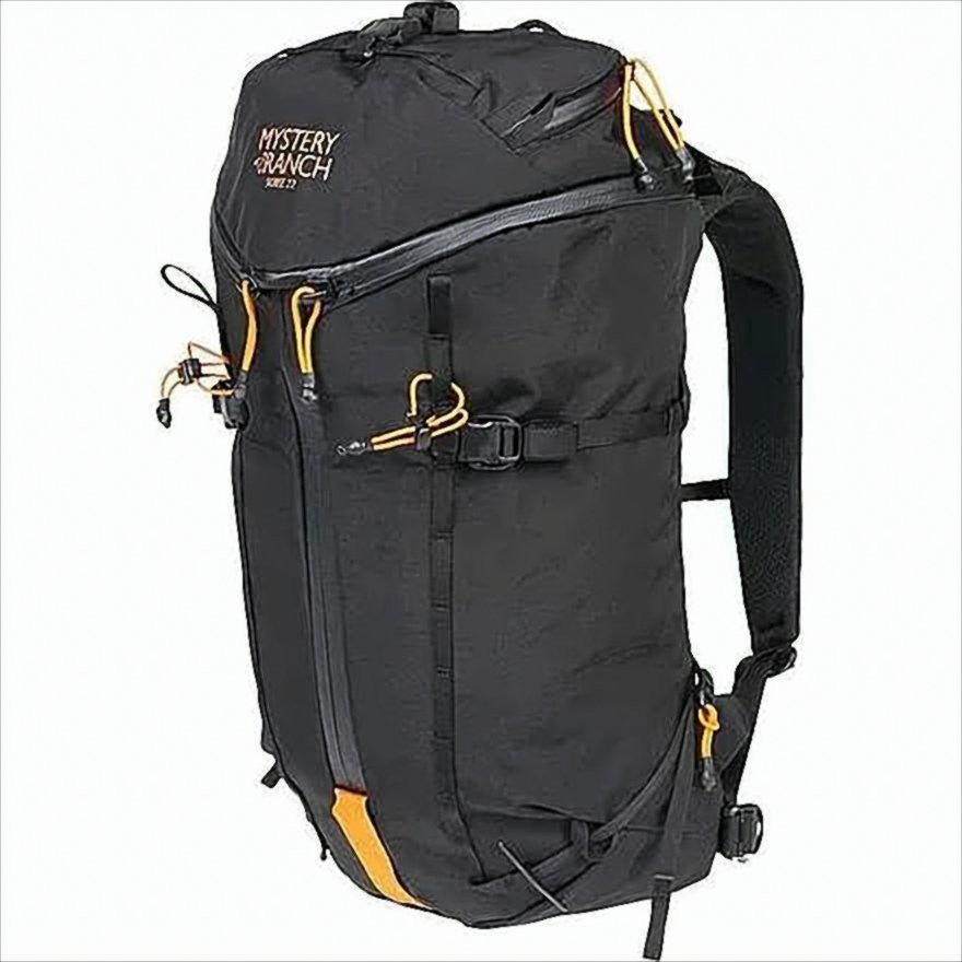 Streamlined Nylon Backpack with Orange Accents