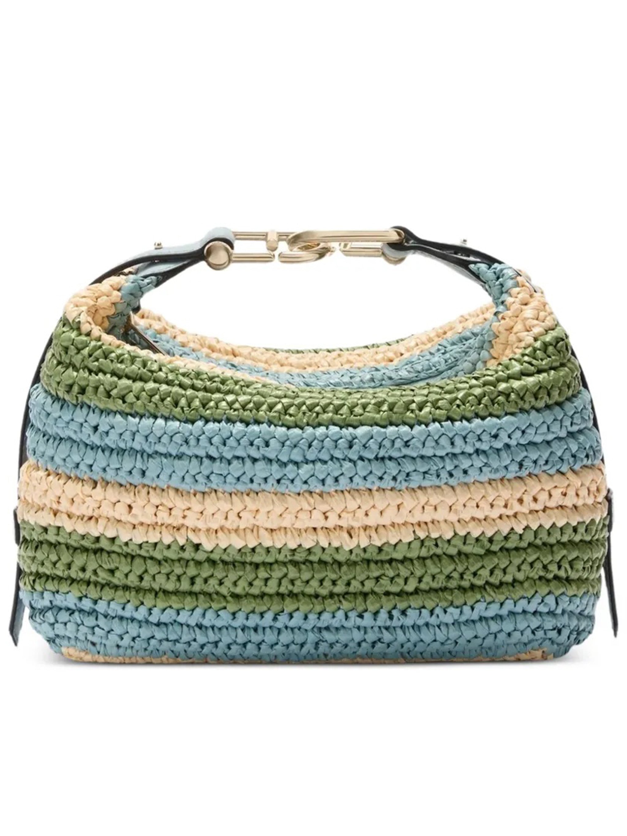 Tonie Mini Hobo Woven Striped Mini Bag