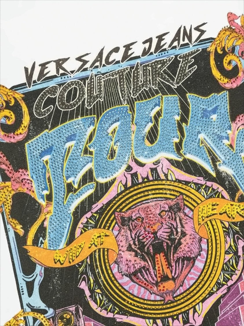 Bold Graphic Tiger Print Versace T-Shirt