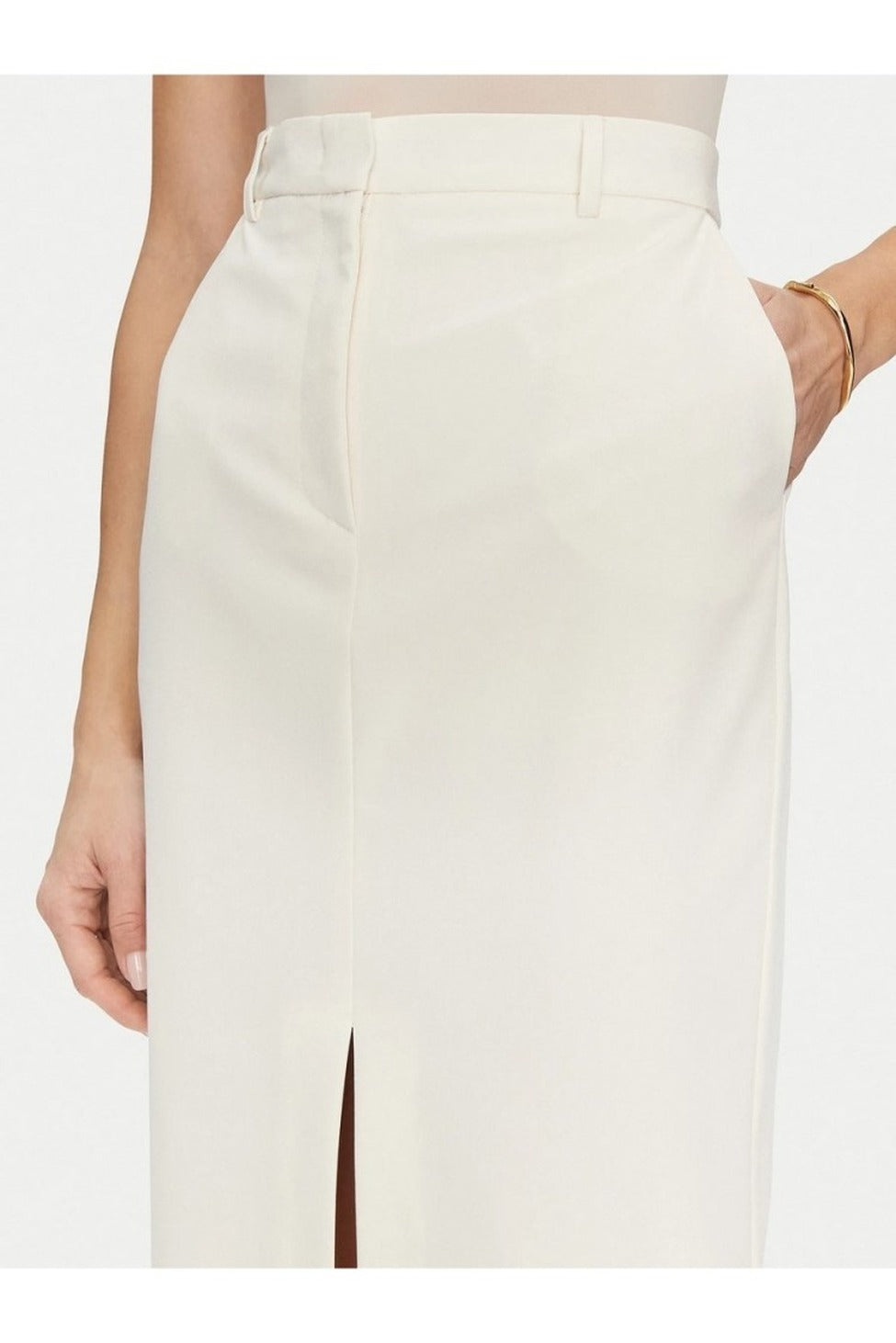 Midi Skirt With Front Slit