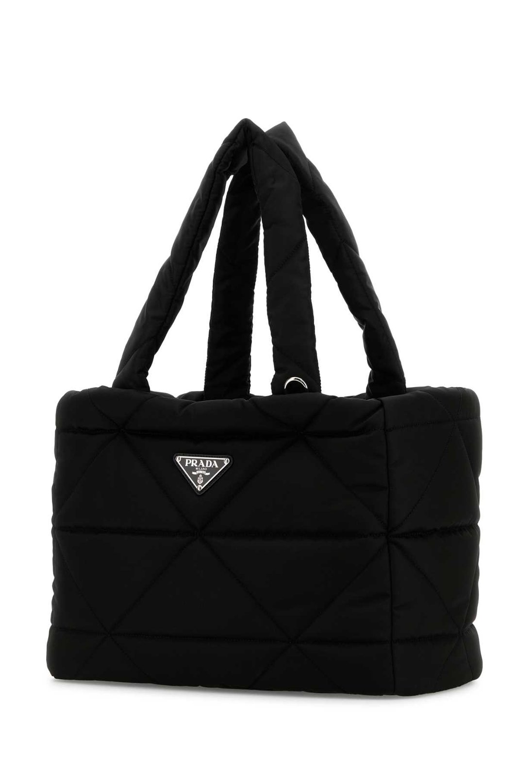 Quilted Black Tote Bag