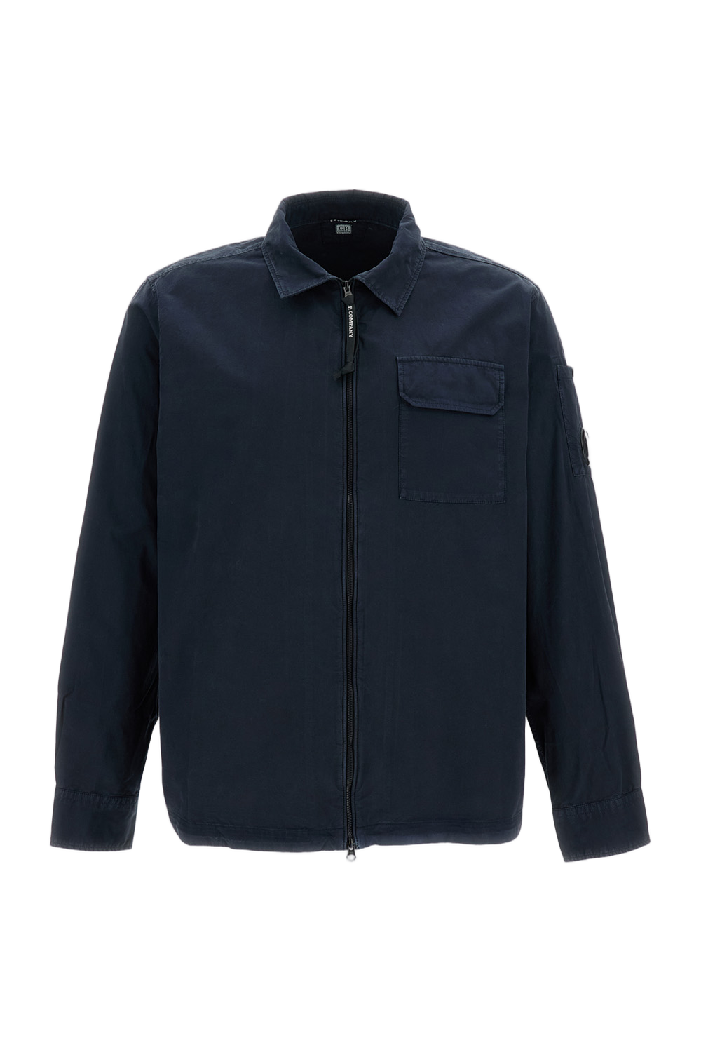 Organic Gabardine Overshirt with Classic Collar