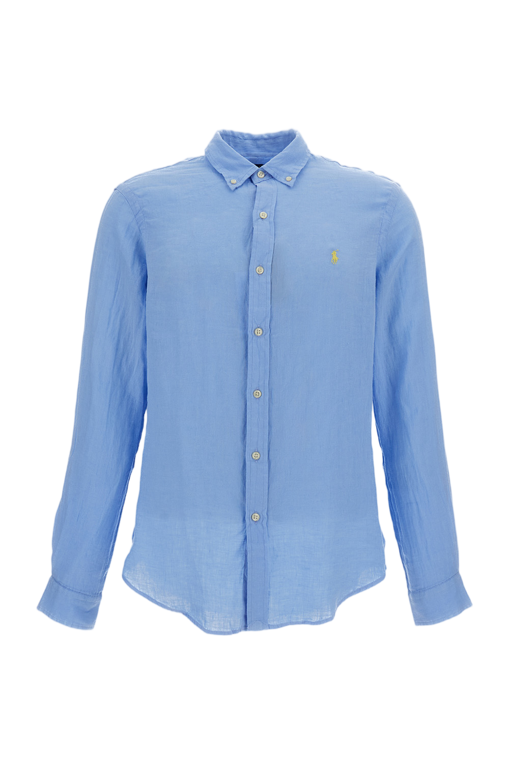 Light Blue Linen Button-Down Shirt