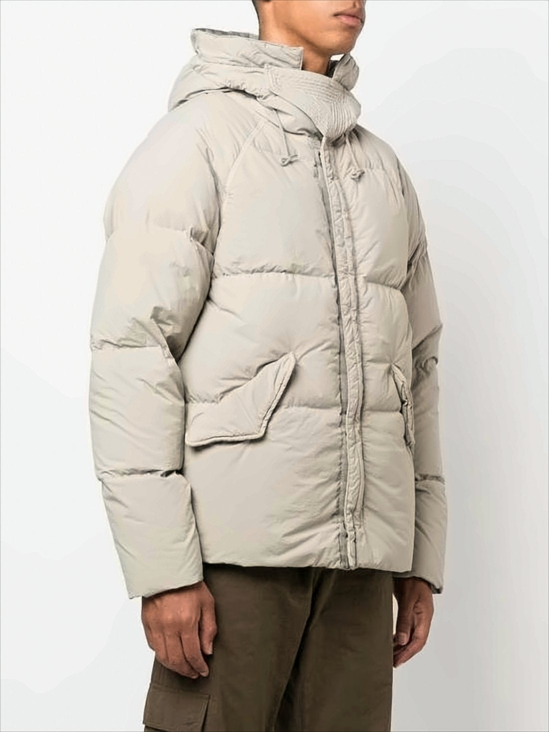 High Collar Quilted Down Jacket