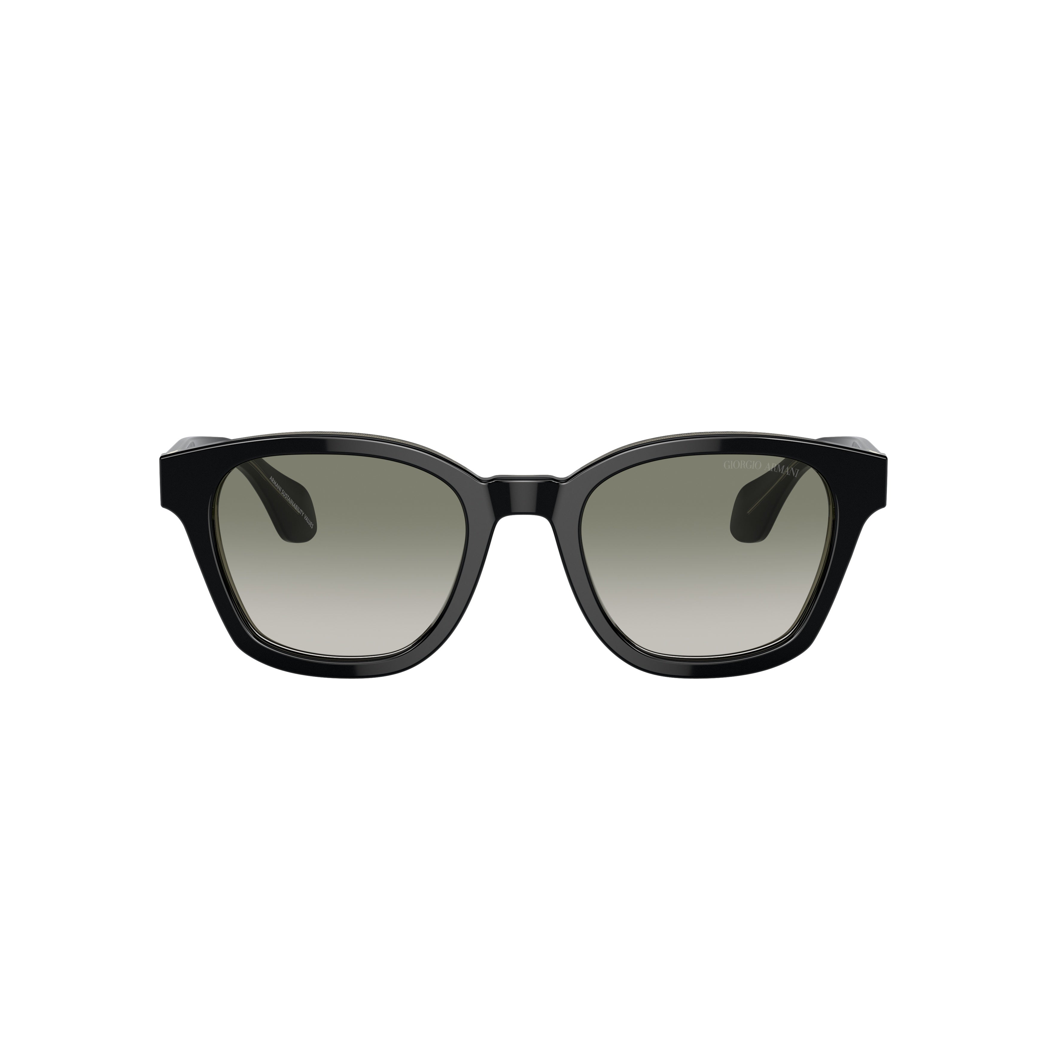 0ar8207 Square-Frame Black Acetate Sunglasses with Gradient Lenses