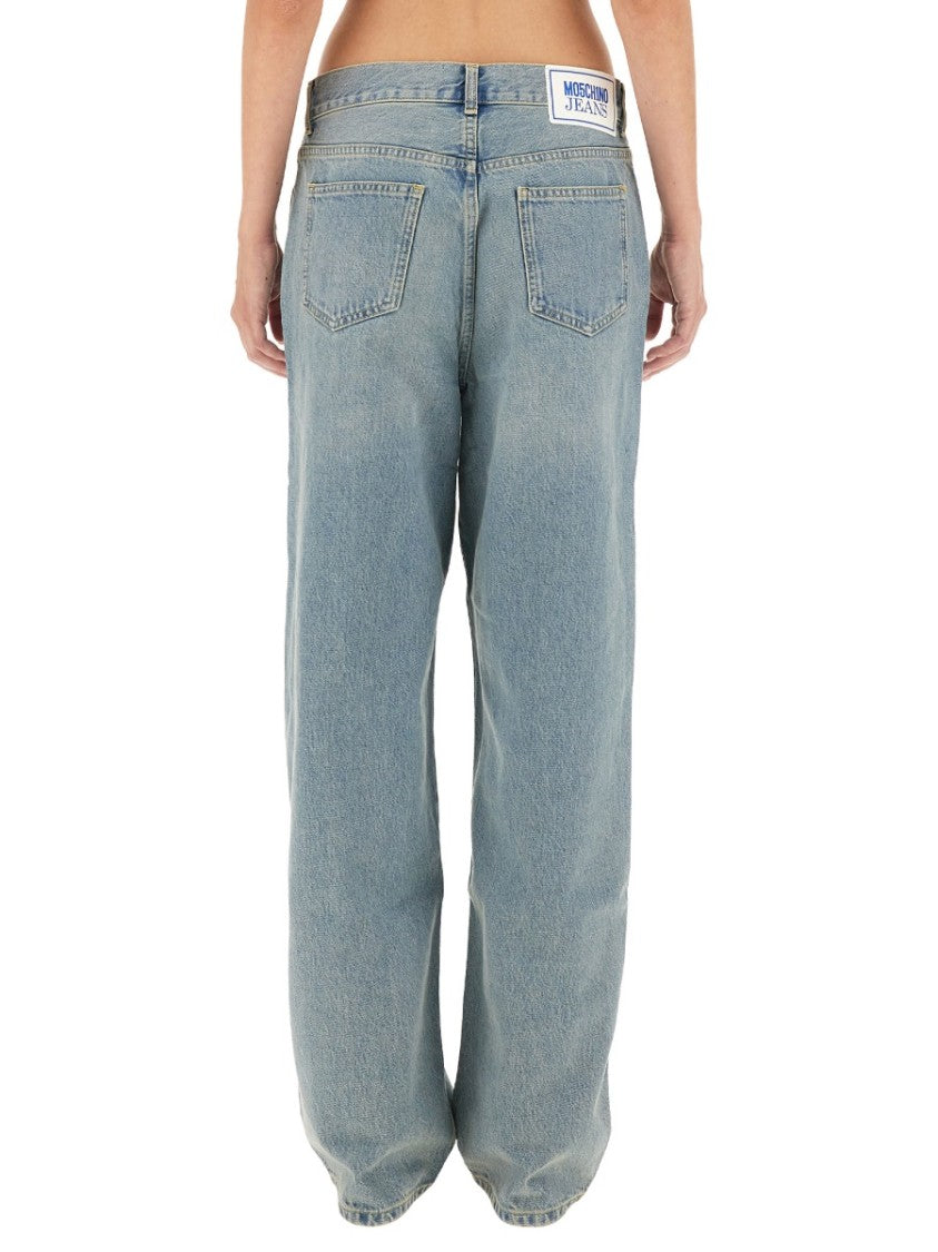 Relaxed Wide-Leg Denim Pants