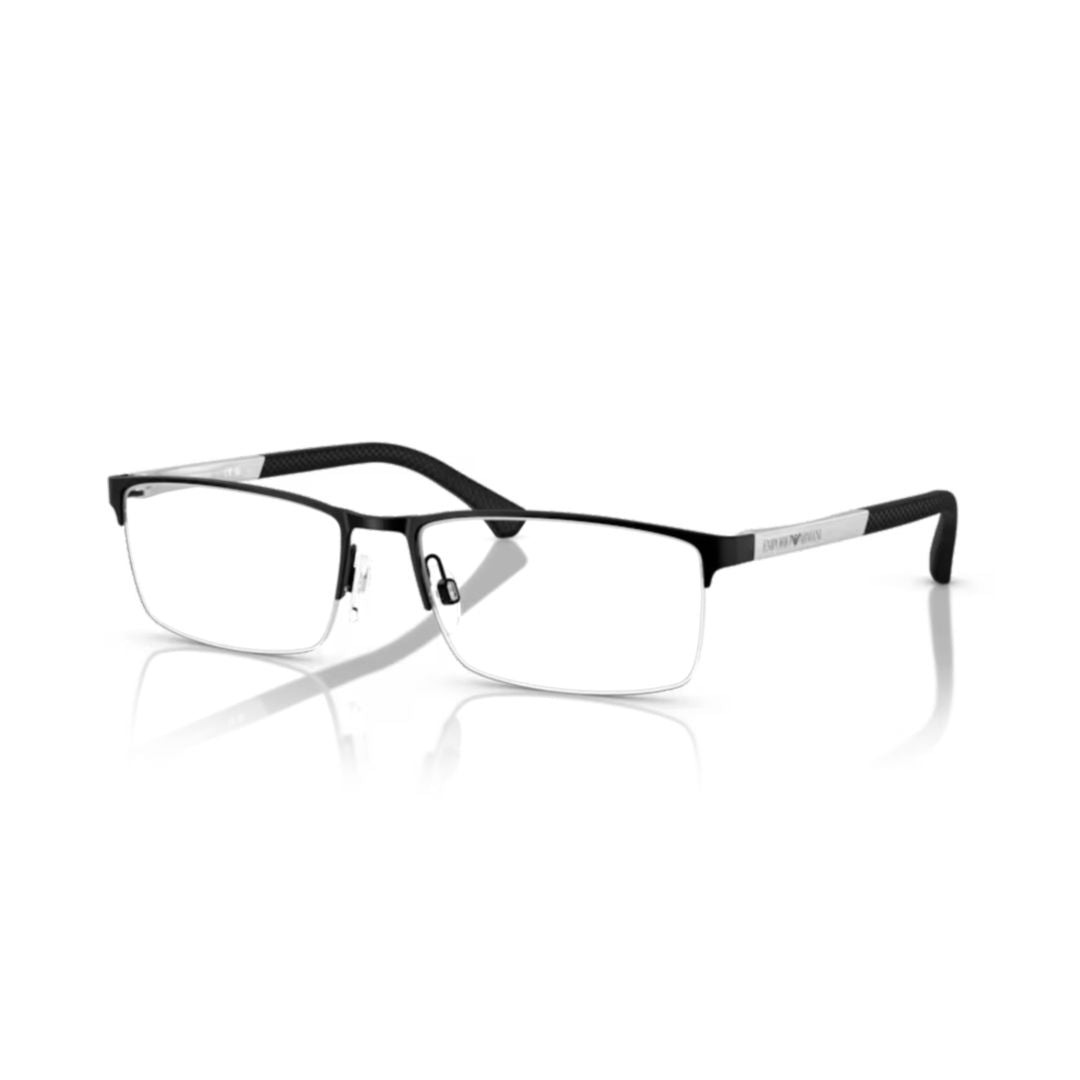 0ea1041 Rectangular Metal Frame Eyeglasses with Textured Temples