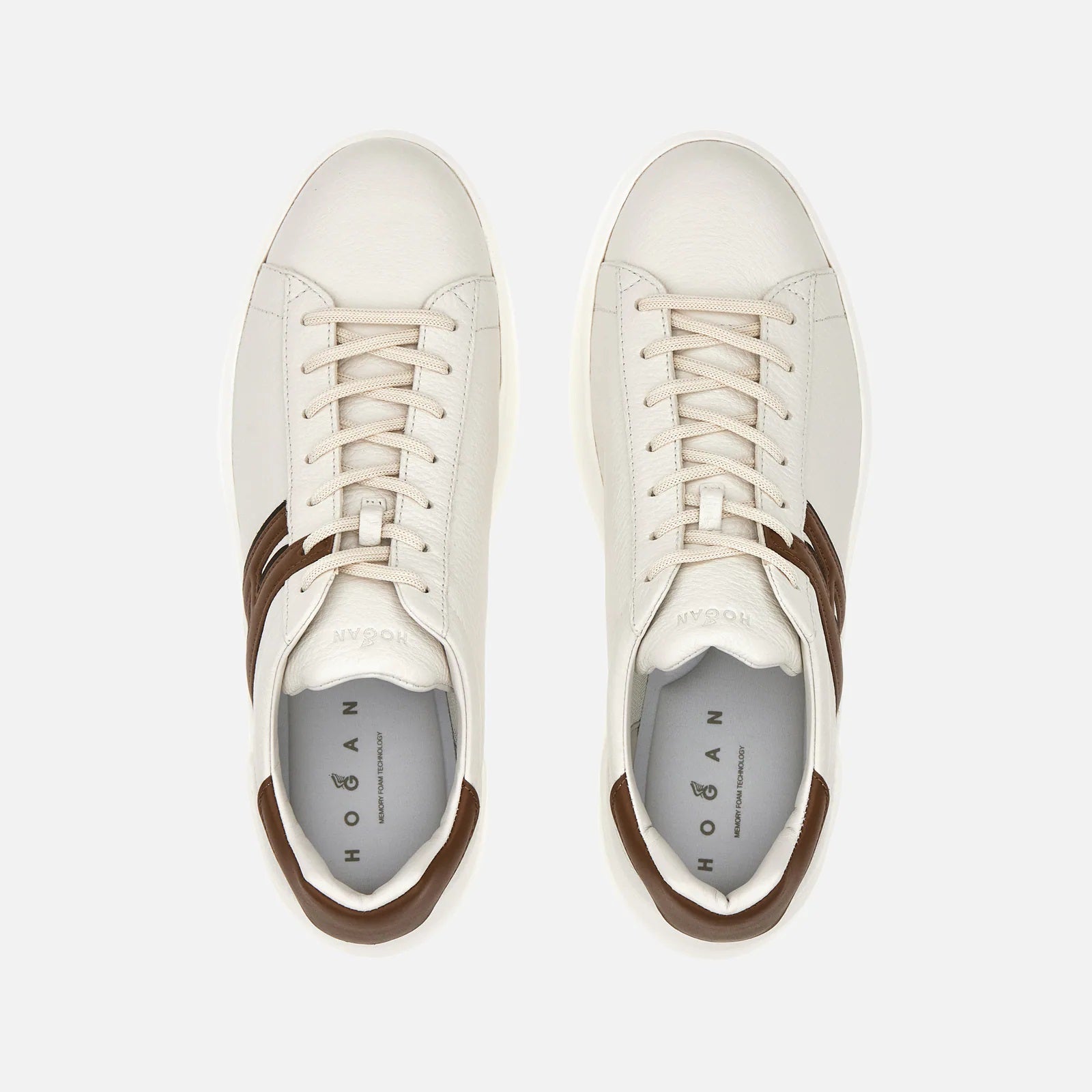 H580 Allacciato H Profilo Sneakers in White Cuoio