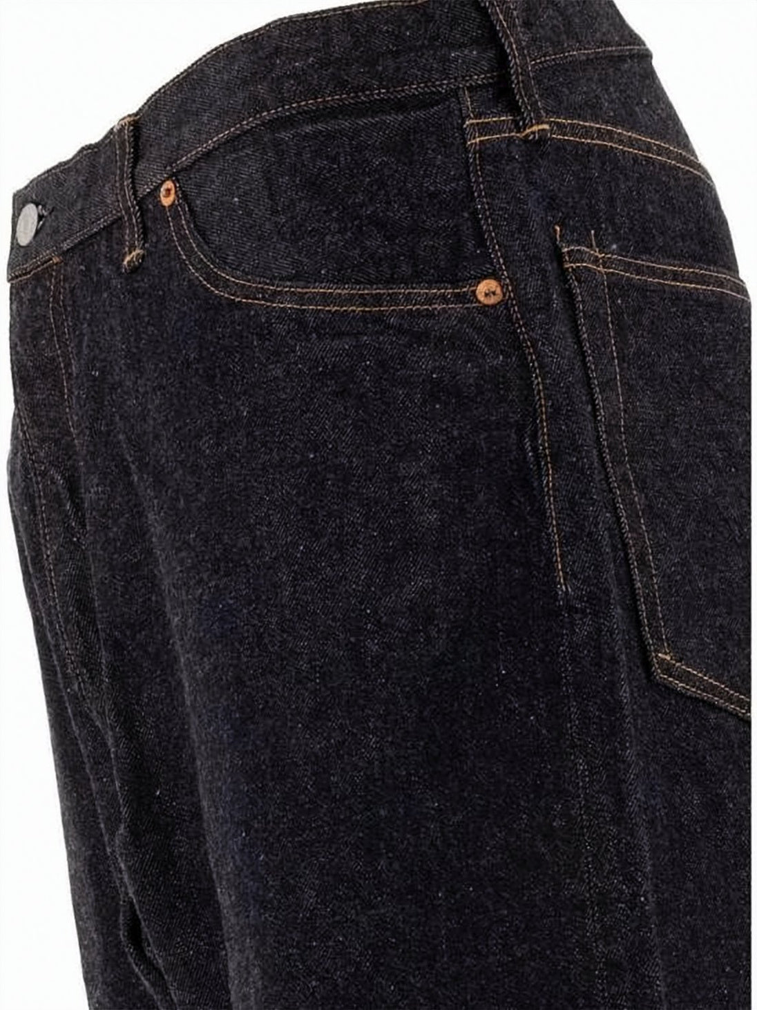Straight-Leg Denim Pants with Classic Five-Pocket Design