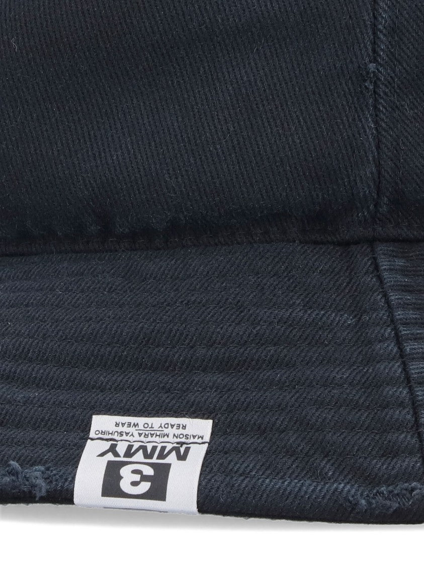 Wide Brim Bucket Hat With Contrasting Embroidered Logo Patch