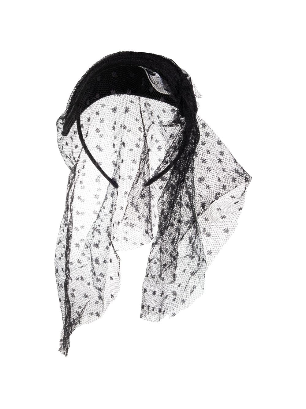 Woven Headband with Delicate Lace Bow