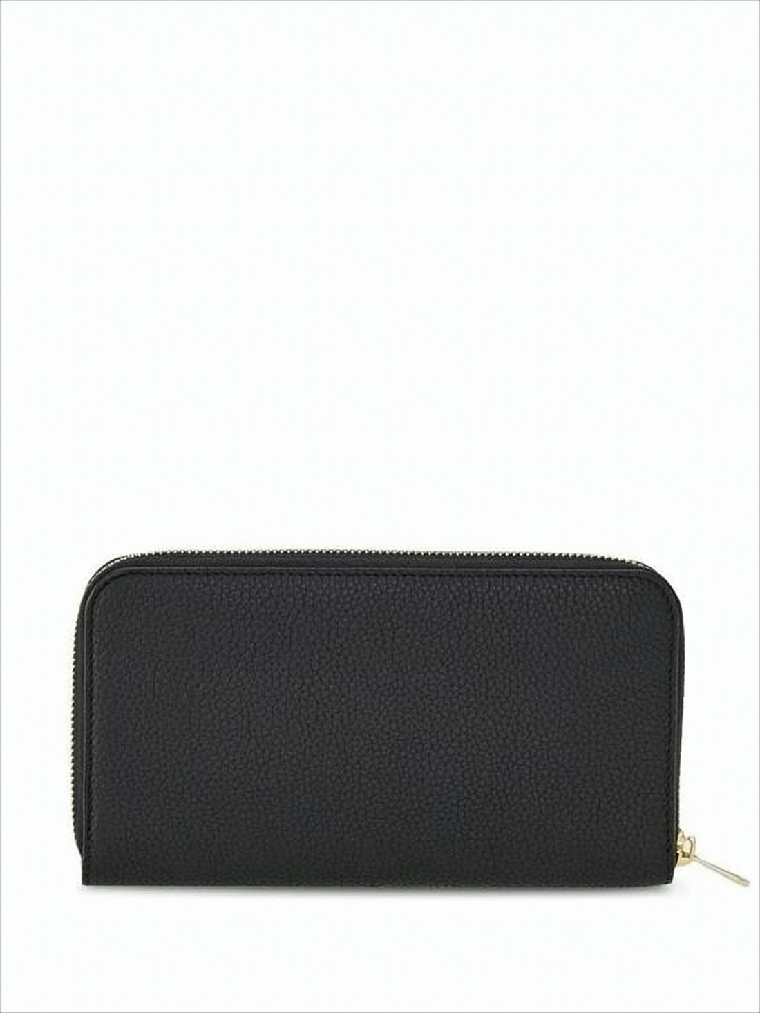 Rectangular Textured Calf Leather Long Wallet