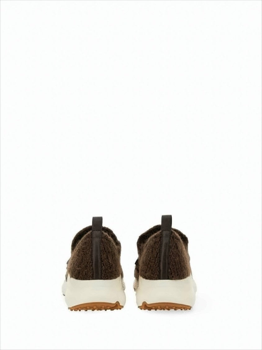 Textured Fabric Sneakers with Distinctive Interlocking Design