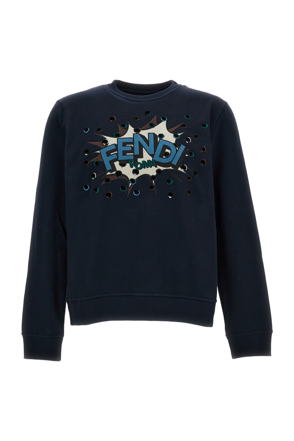 Embroidered Crew Neck Sweatshirt
