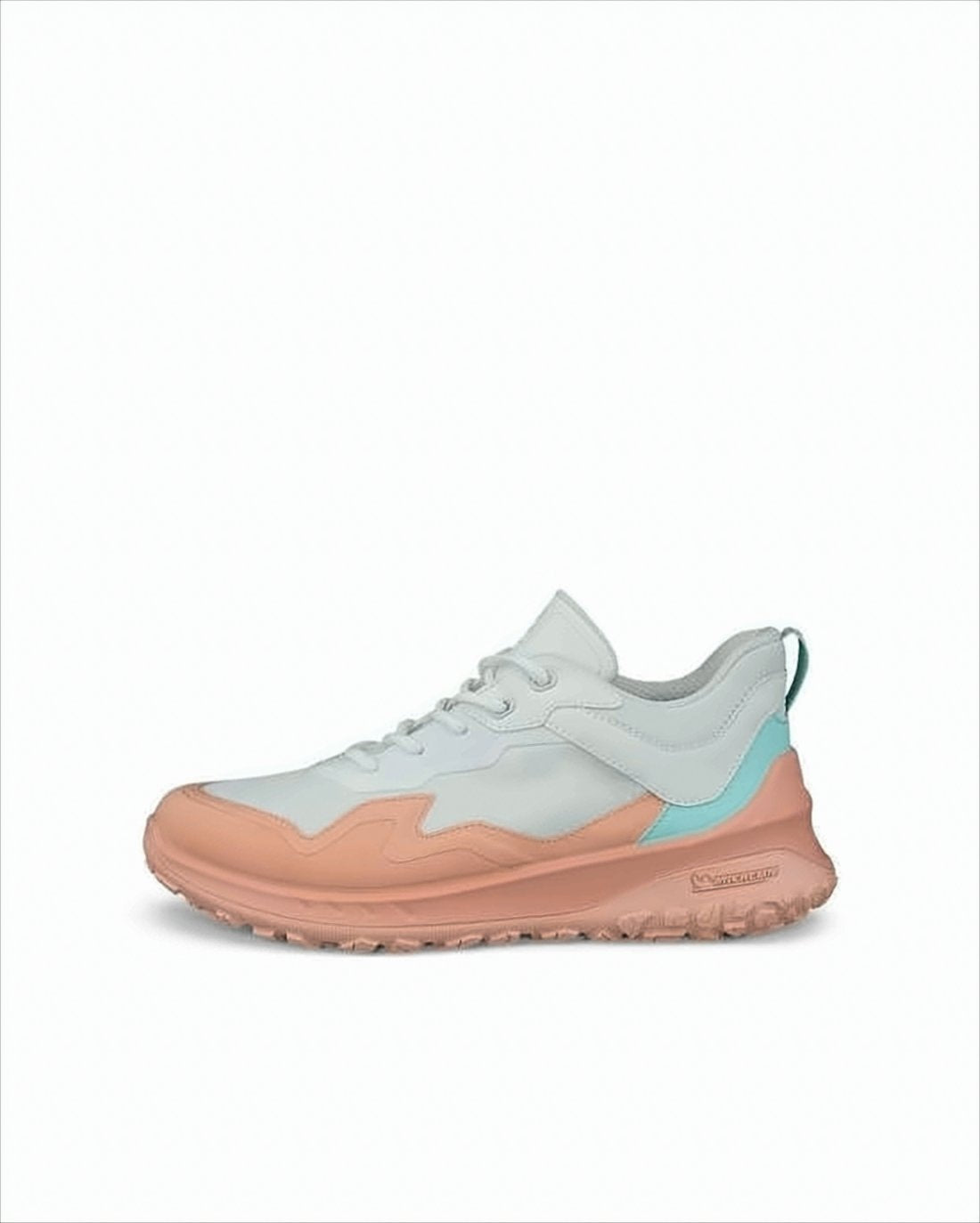 Recycled Polyester Sneakers with Peach Rubber Sole