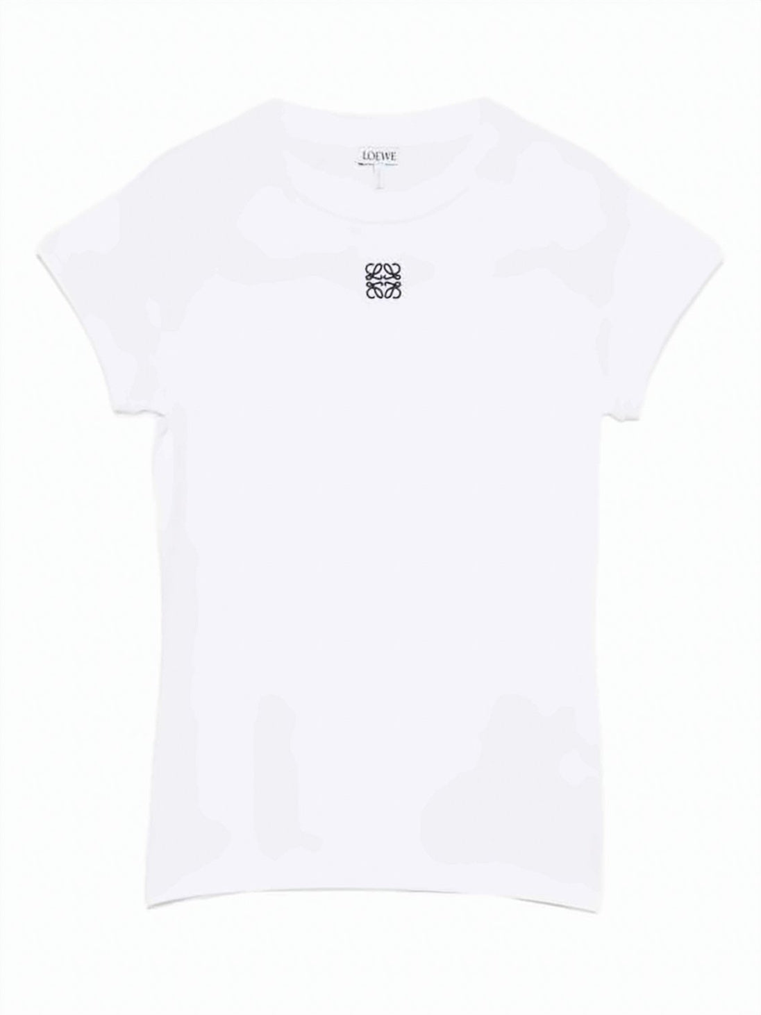 Fitted Short-Sleeve Top with Minimalist Emblem