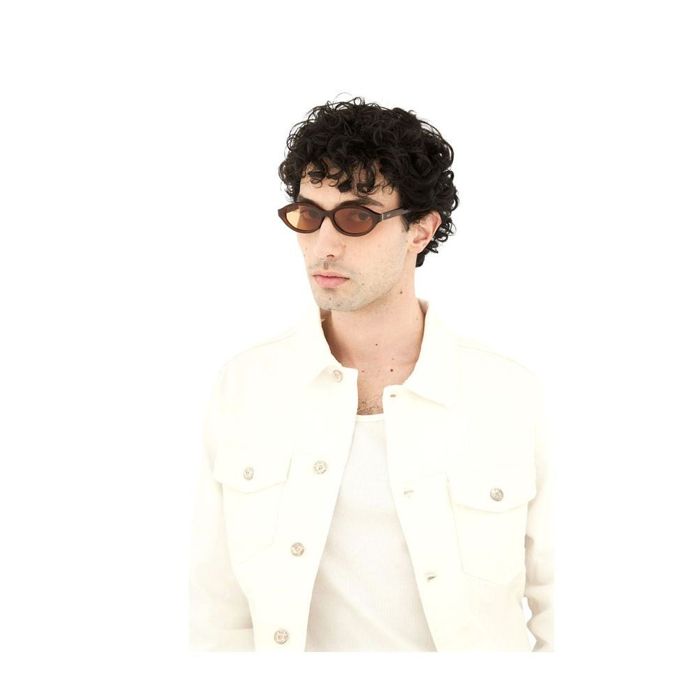 Parola Oval Havana Sunglasses With Brown Lenses