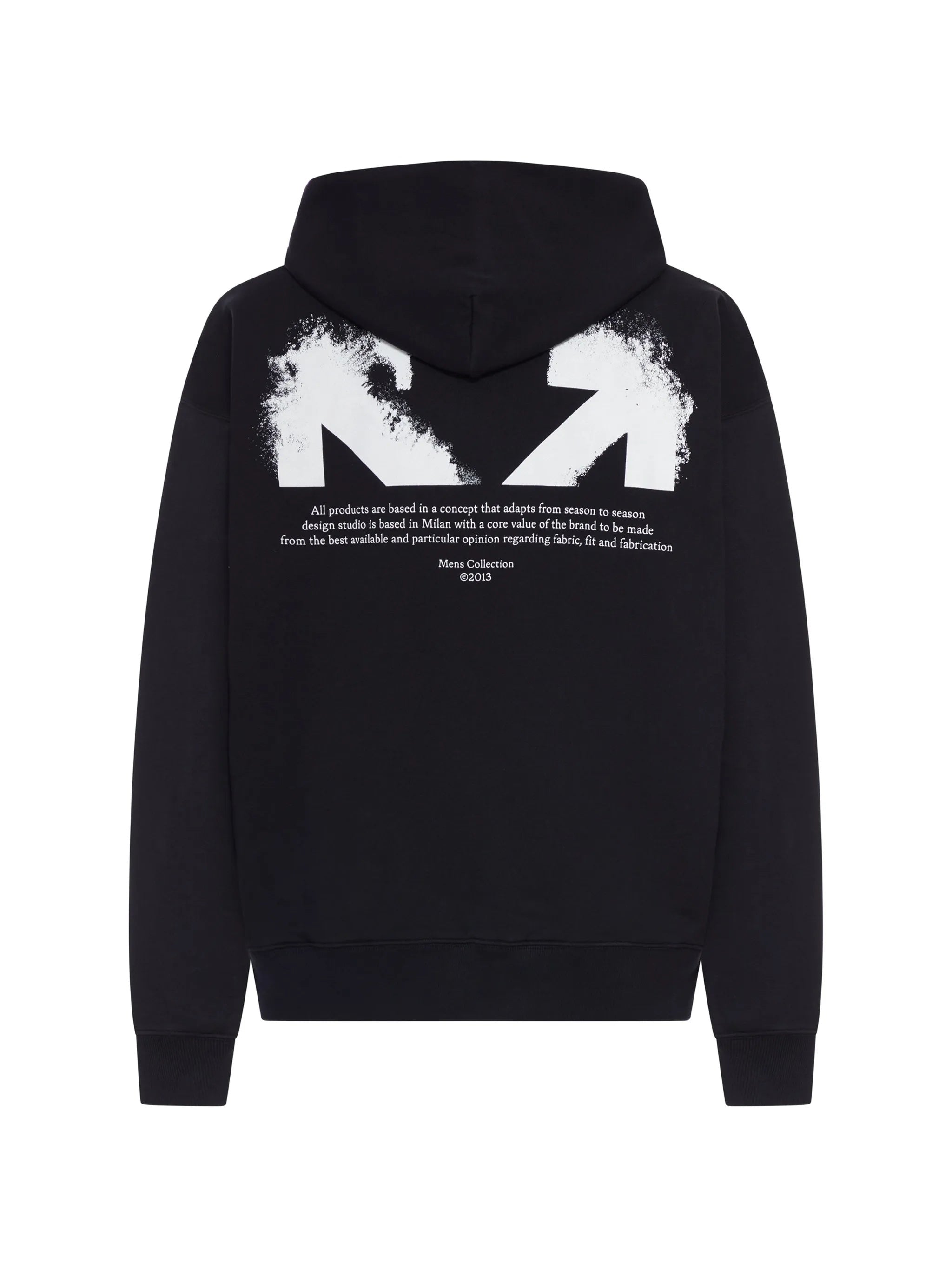 Black Half Arrows Graphic Cotton Hoodie