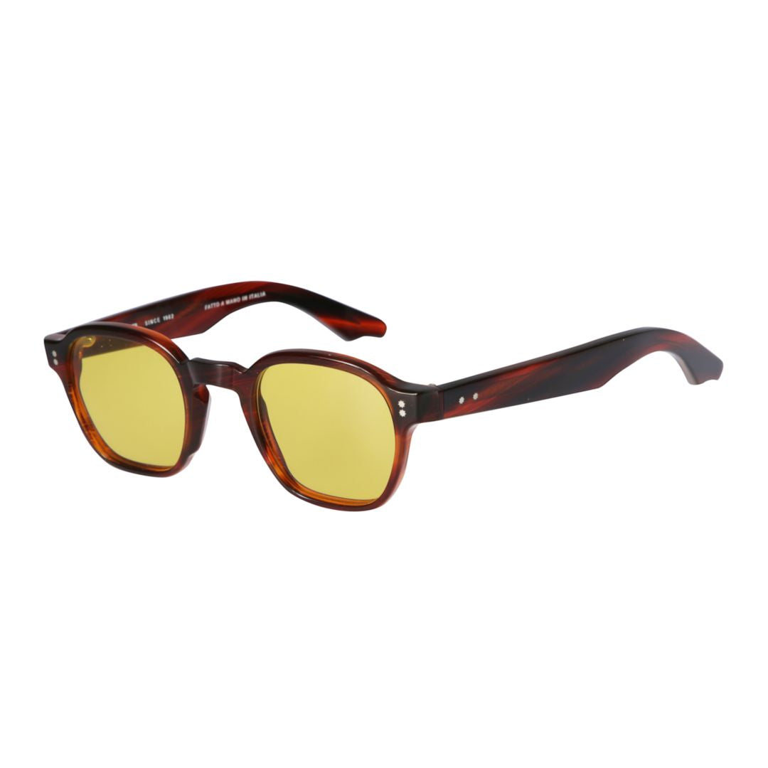 K-Master Classic Square Tortoiseshell Sunglasses with Yellow Tinted Lenses