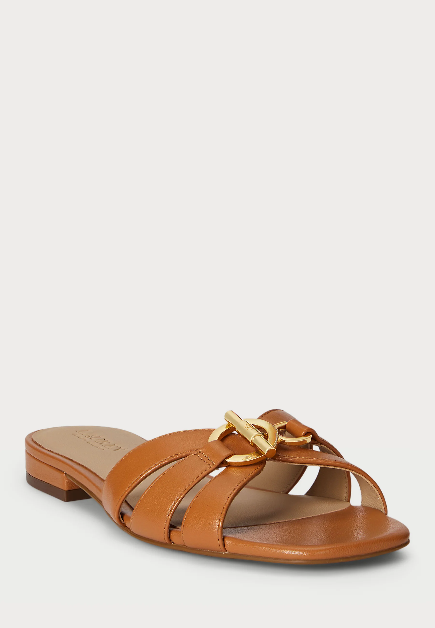 Brown Blaike Slide Leather Sandals