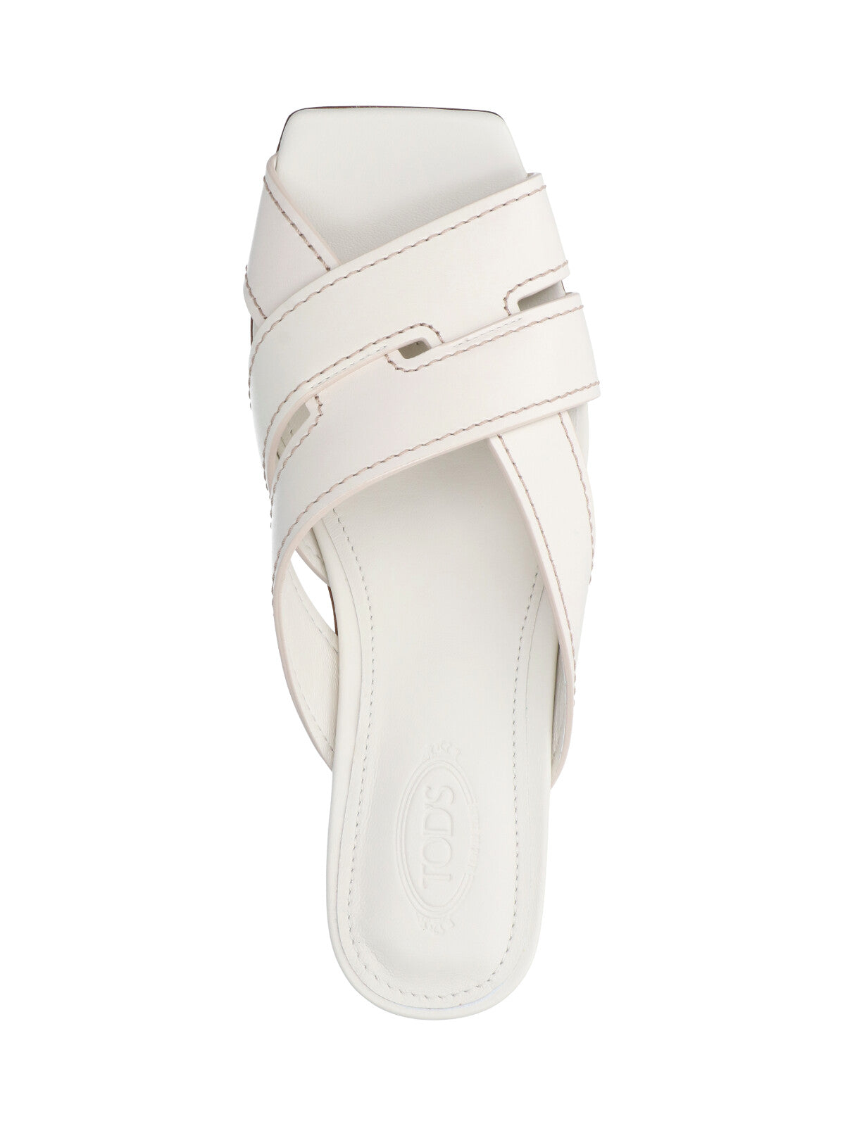 Open-Toe White Sandals with Minimalist Design