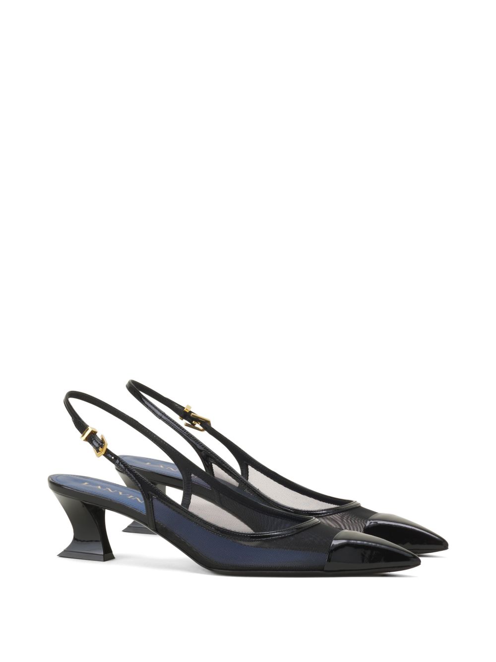 Silk and Nylon Blend Strappy Slingback