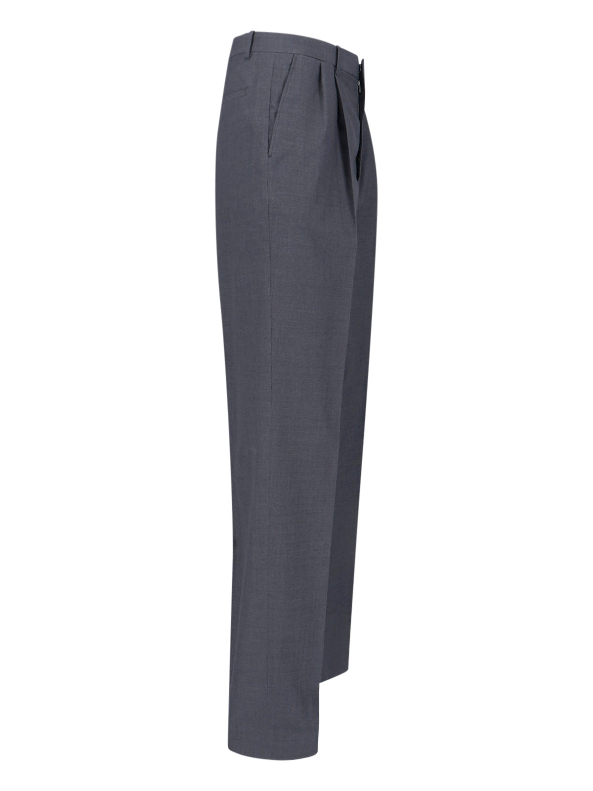 Tailored Wool Trousers – Grey