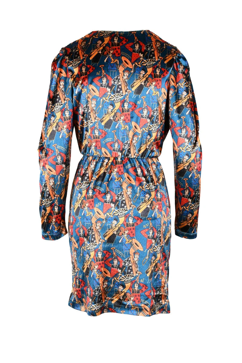 Short Velvet Dress - Multicolor