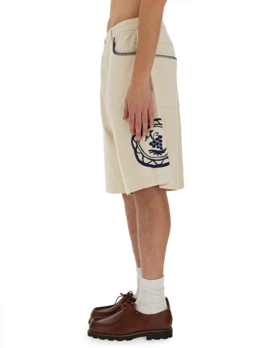 Relaxed Fit Cotton Bermuda Shorts