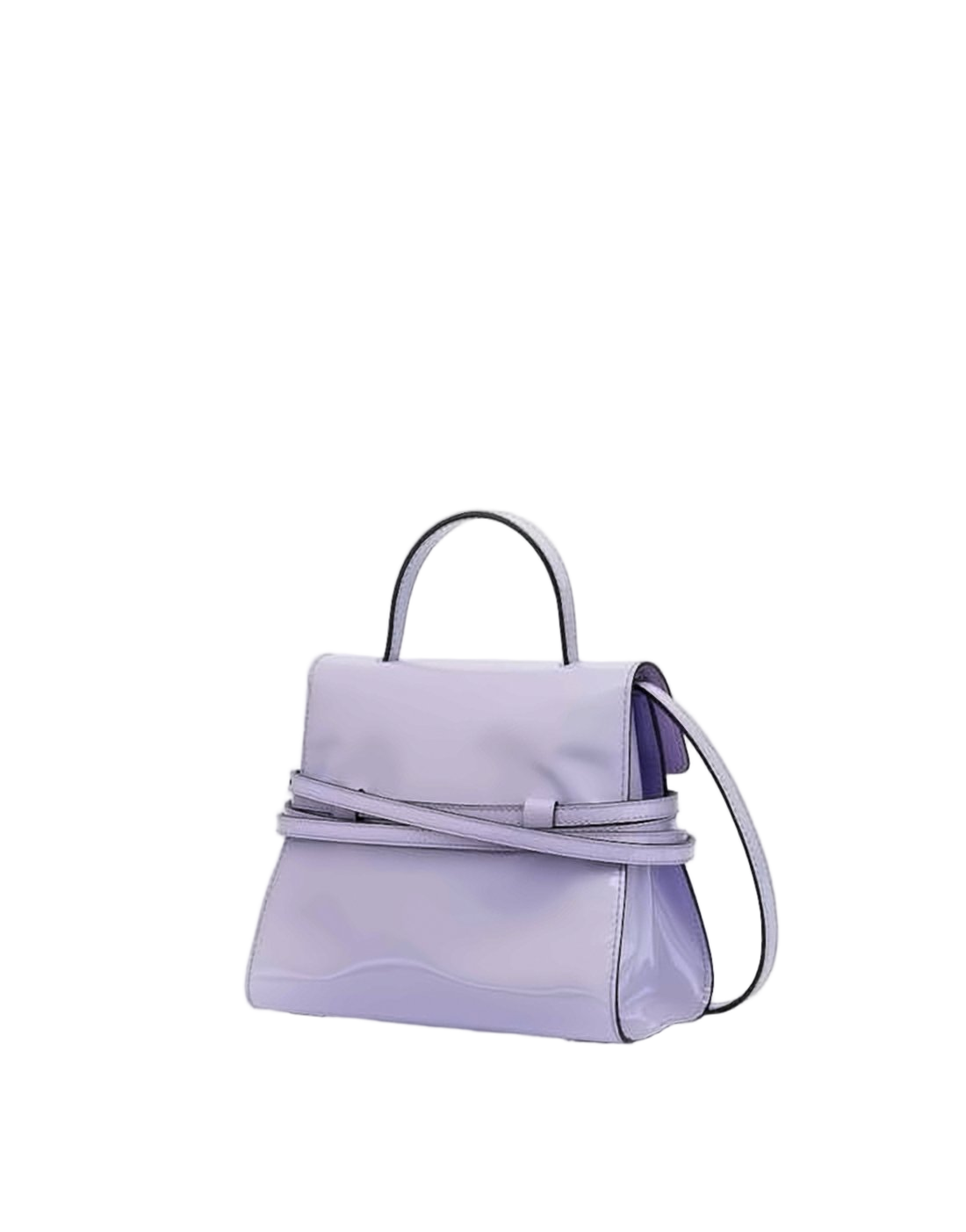 Structured Glossy Purple Moschino Tote Bag