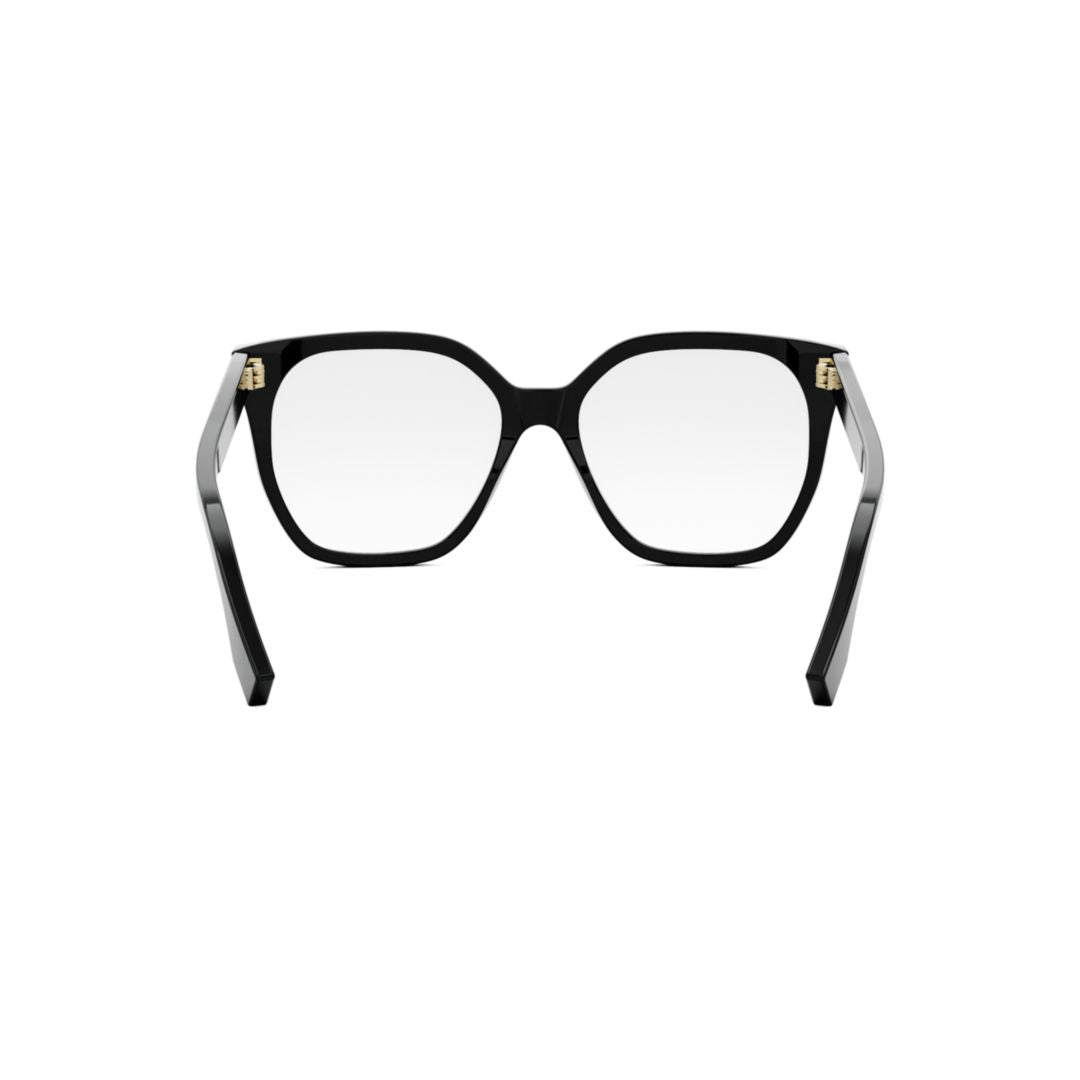 Fe50087i Oversized Black Plastic Square Frame Eyewear