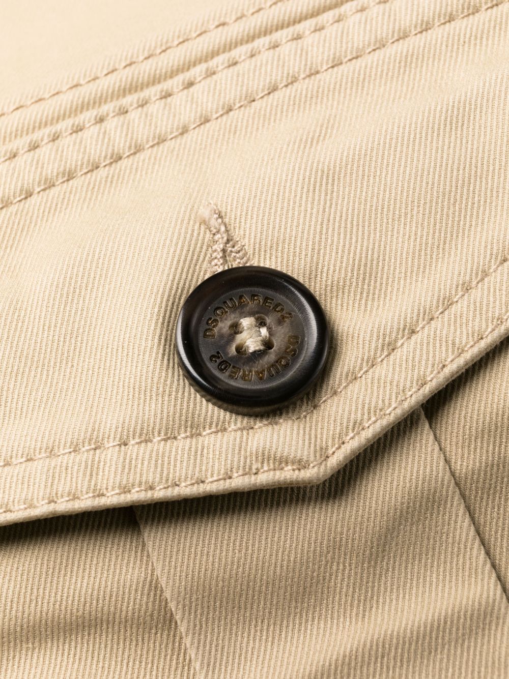 Beige Stretch-Cotton Trousers