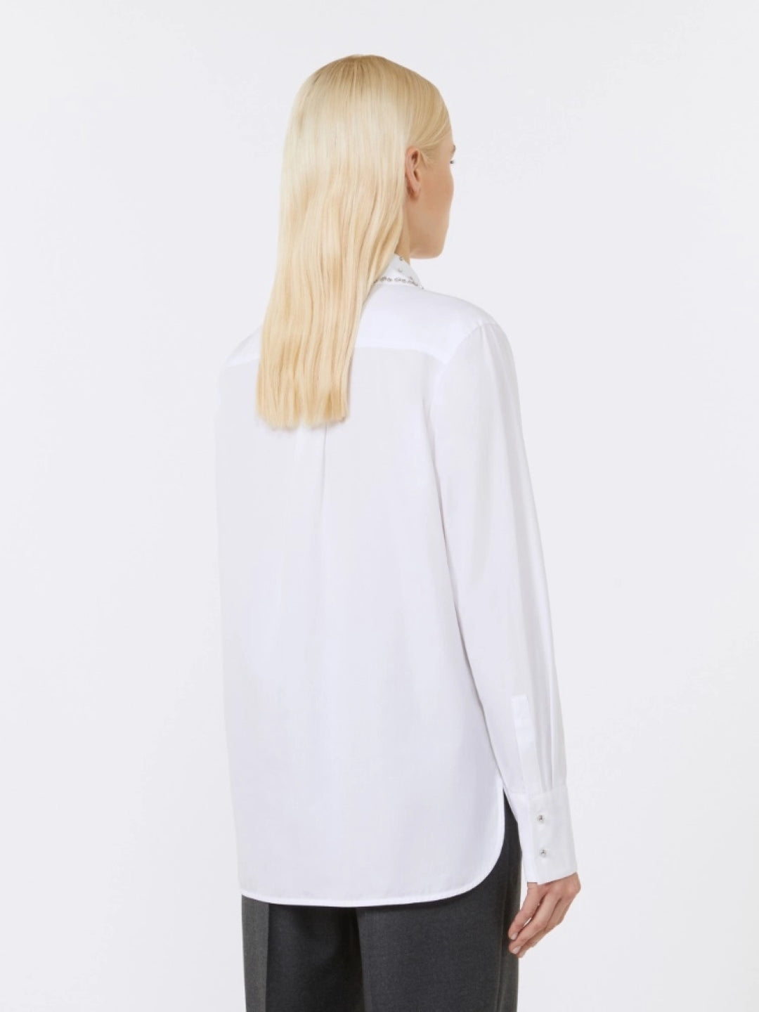 Optical White Silk Blend Shirt