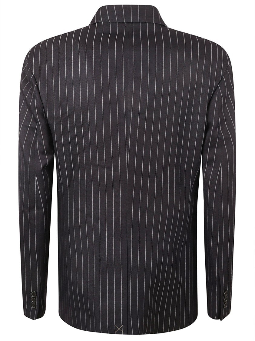 Classic Tailored Black Pinstripe Jacket