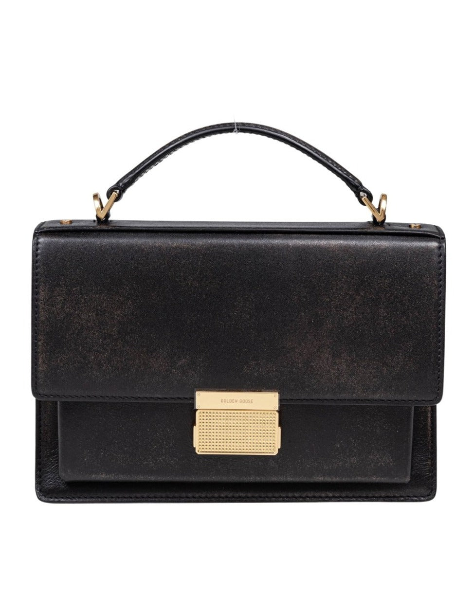 Black Leather Venezia Handbag
