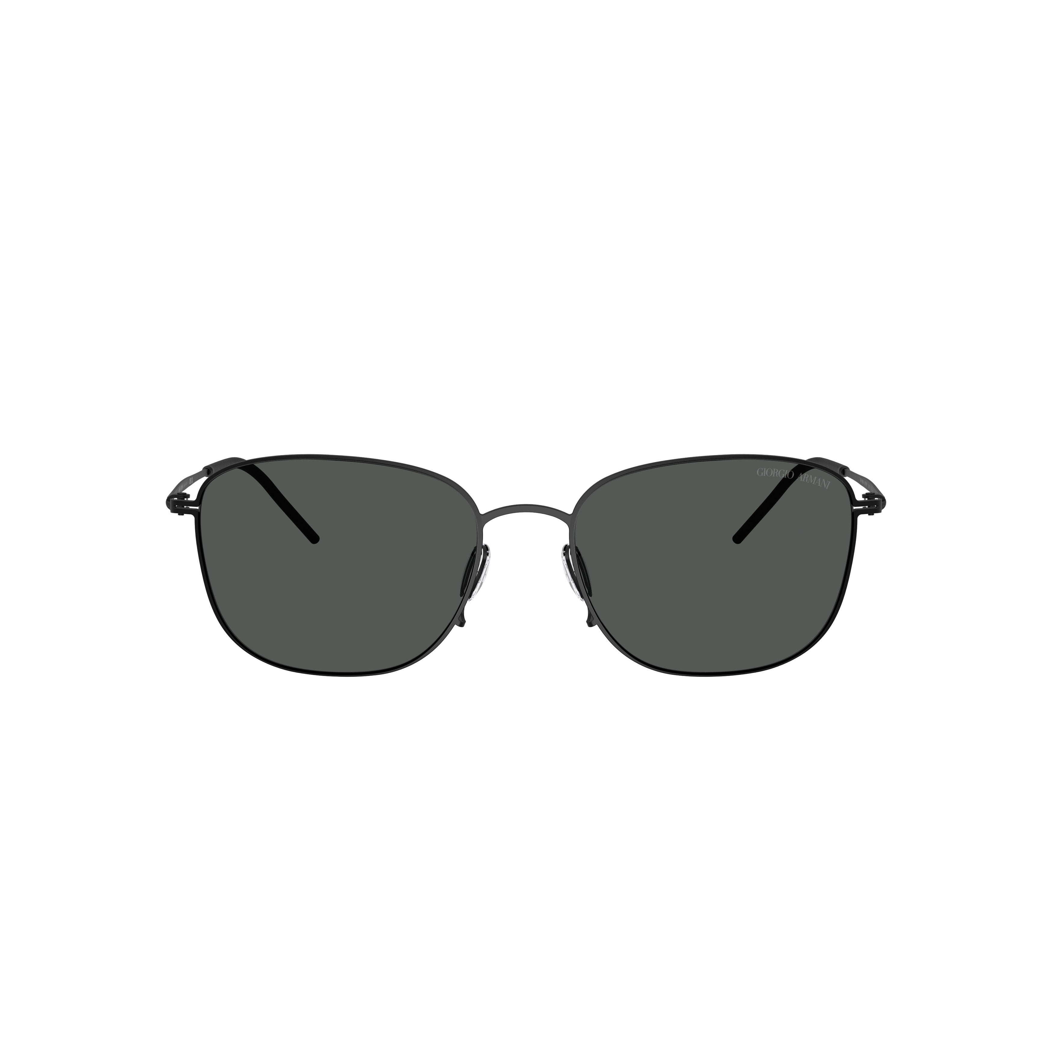 0ar6168 Rectangular Metal Frame Sunglasses with Adjustable Nose Pads