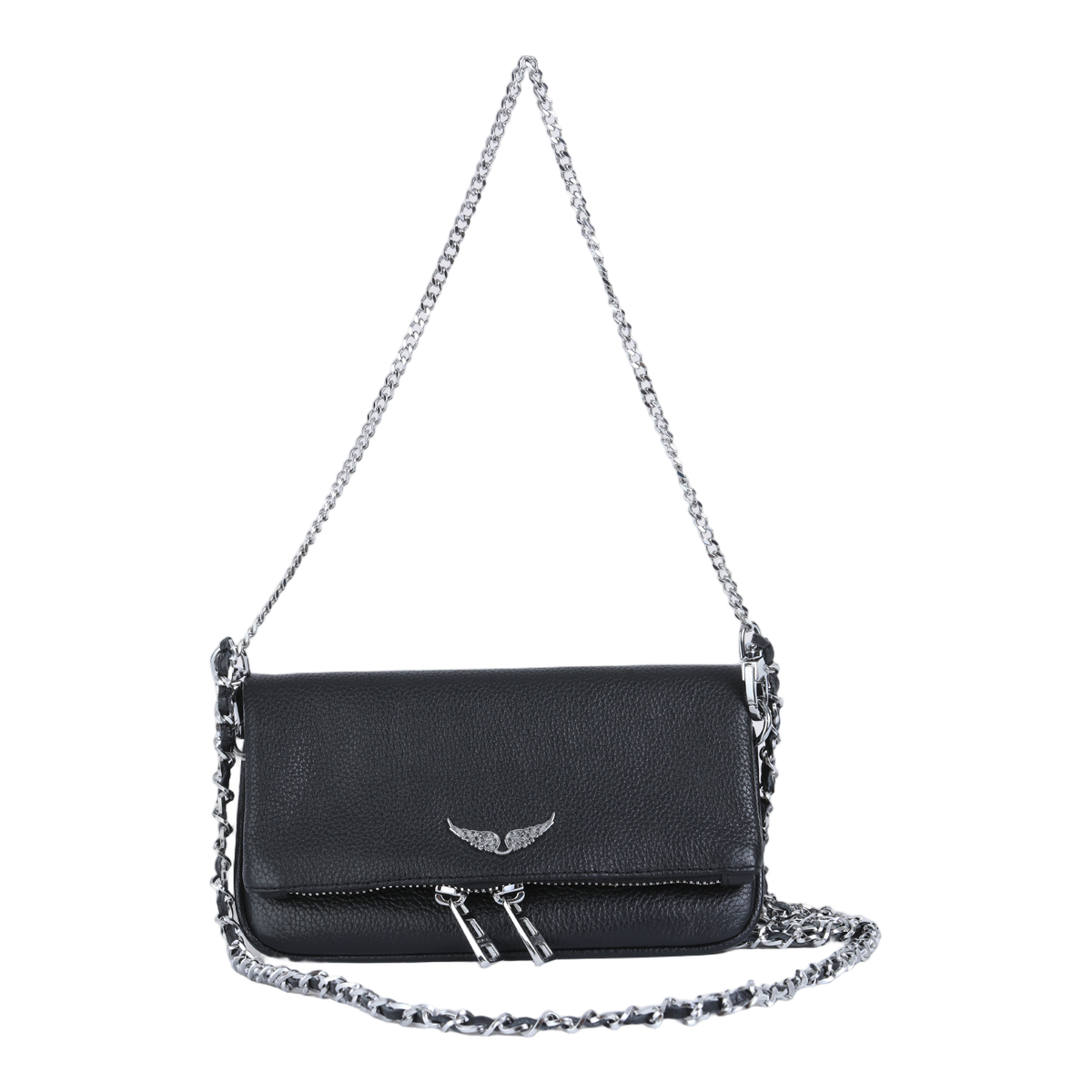 Textured Leather-like Black Bag