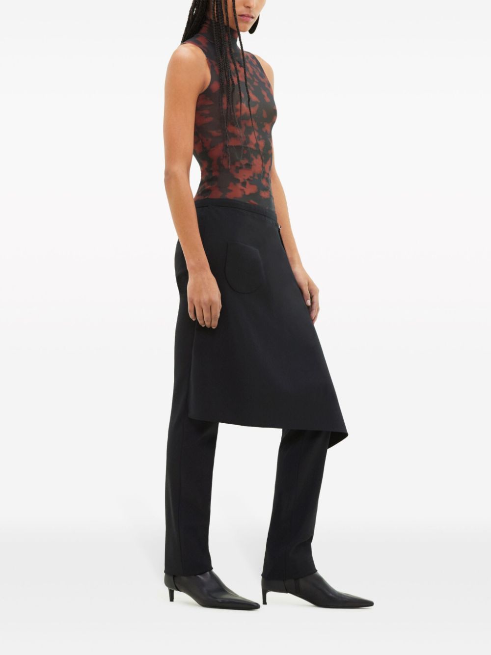 Tortoiseshell High Neck Bodysuit