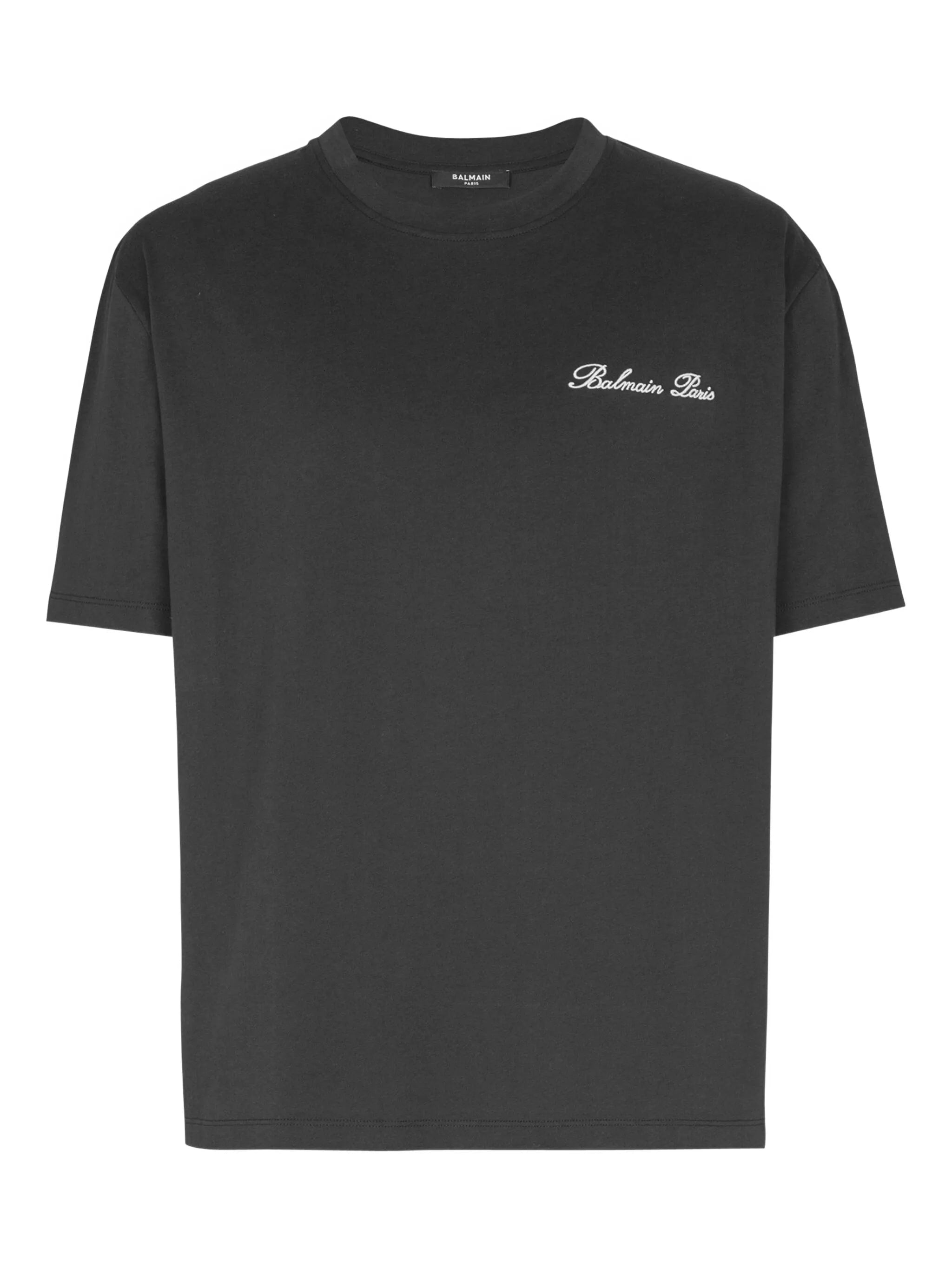 Black Loose Ss Script Logo T-Shirt