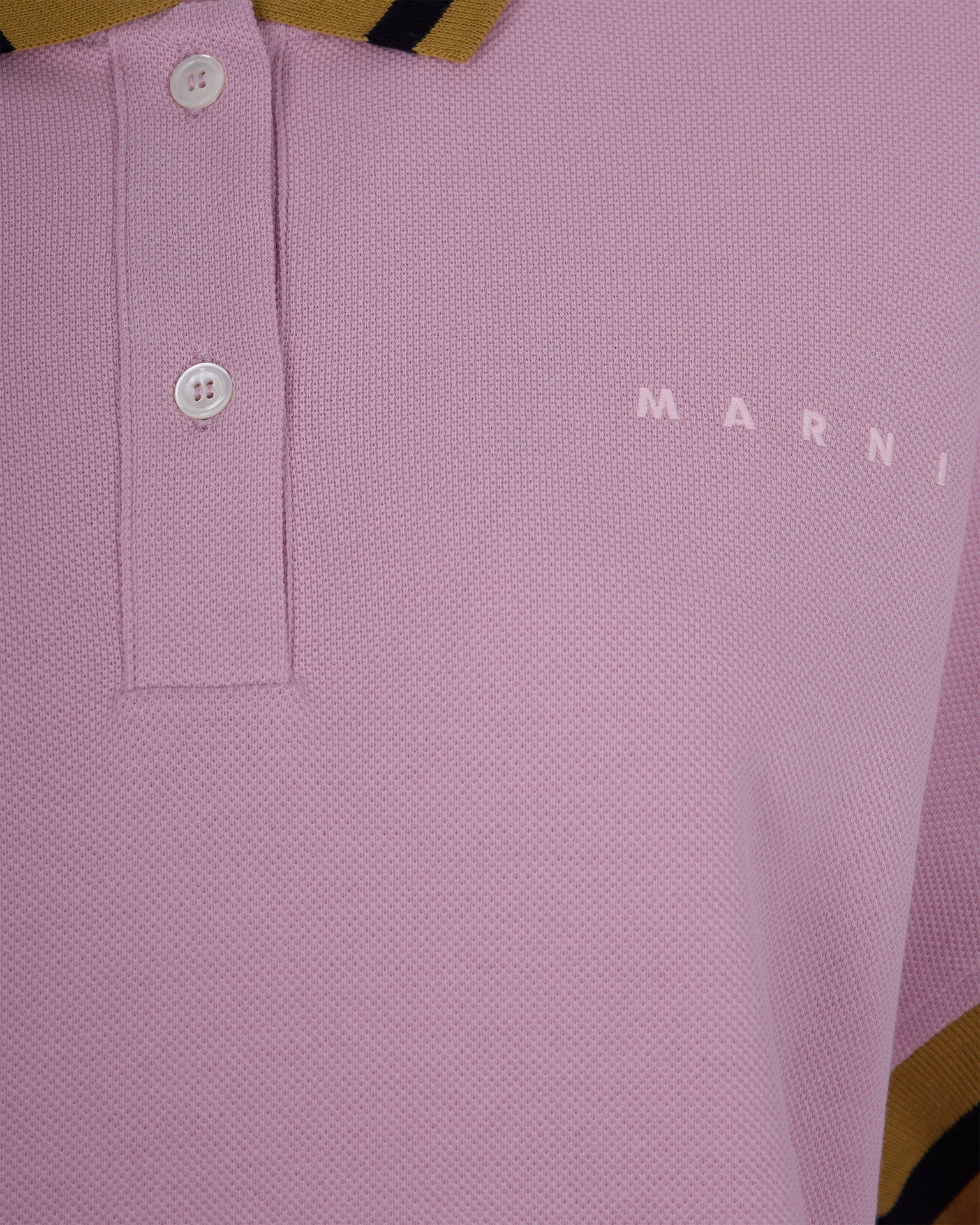 Pink Polo Shirt With Colored Edges