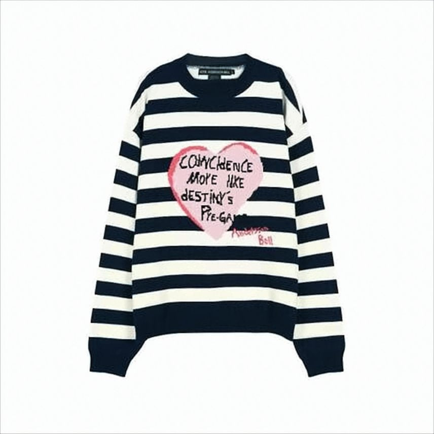 Long-Sleeve Sweater with Bold Stripes
