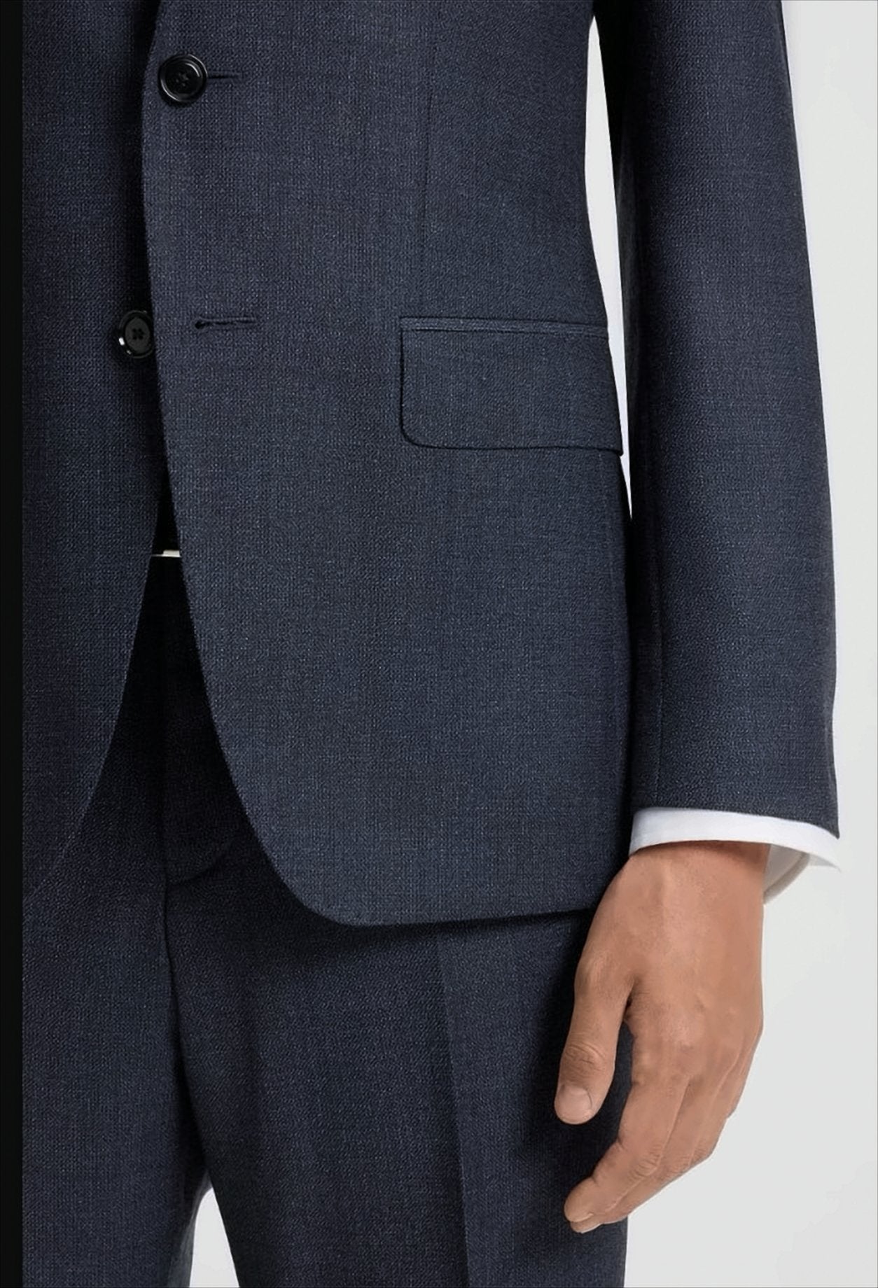 Virgin Wool Jacket With Micro-Pattern