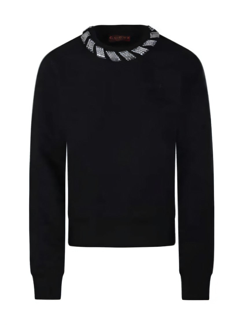 Long-Sleeve Top With Textured Neckline