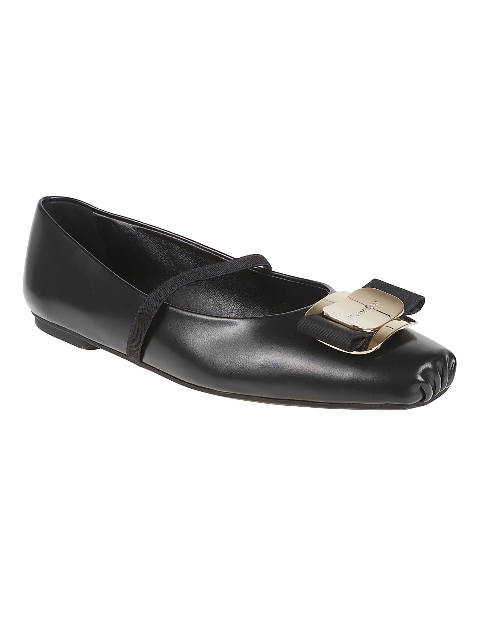 Pointed Toe Flats with Gros-Grain Elastic