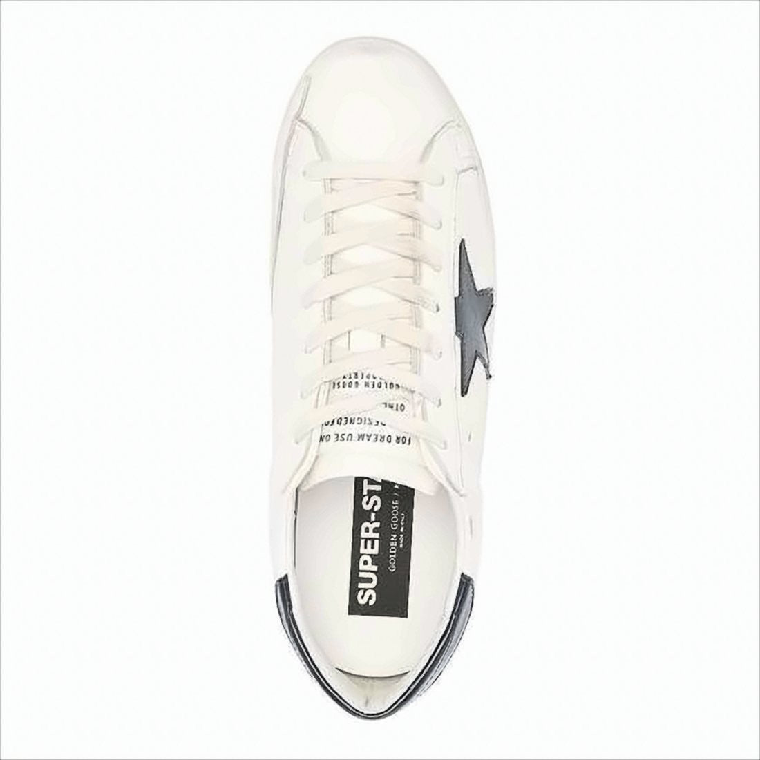 Low-Top Off-White Sneakers with Navy Accents