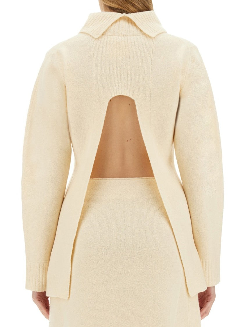 Ribbed Turtleneck Shirt With Oversized Silhouette