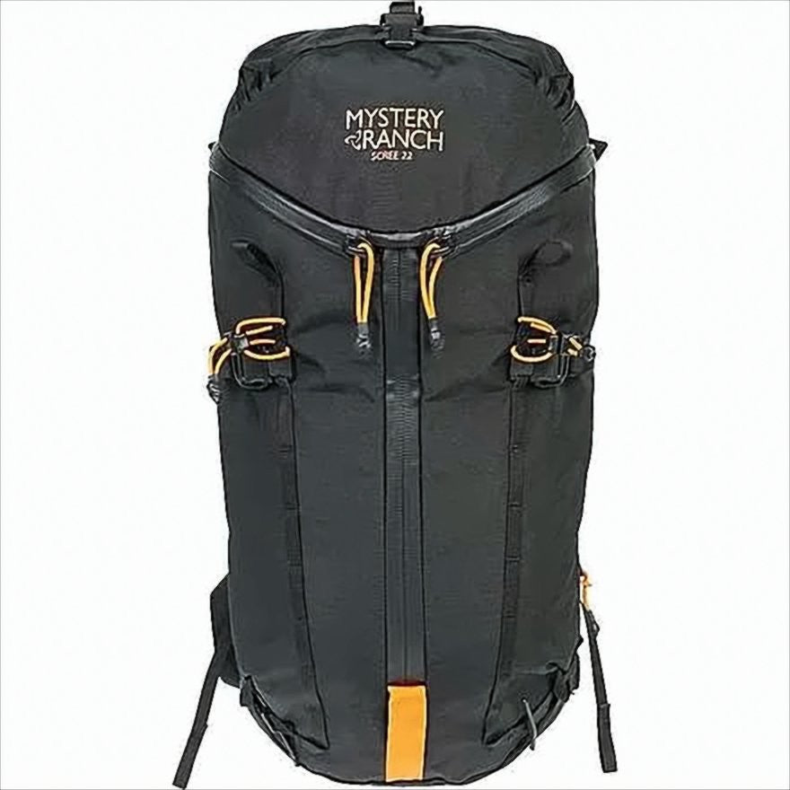 Streamlined Nylon Backpack with Orange Accents